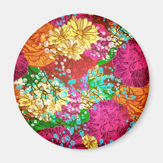 花柄 マグネット (正面)