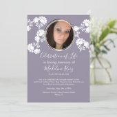 花柄 モチーフ ライフ セレブレーション フォト 招待状 (スタンド正面)