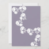 花柄 モチーフ ライフ セレブレーション フォト 招待状 (裏面)