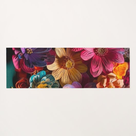 花柄 ヨガマット (裏面(横))