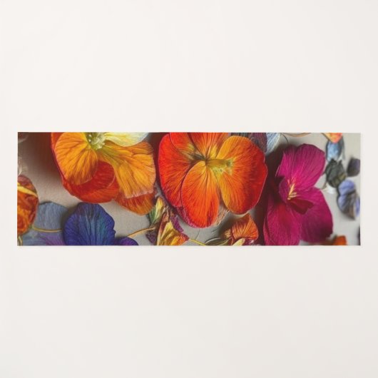 花柄 ヨガマット (正面(横))