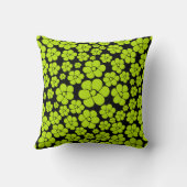 花柄 – ライムグリーン クッション (裏面)