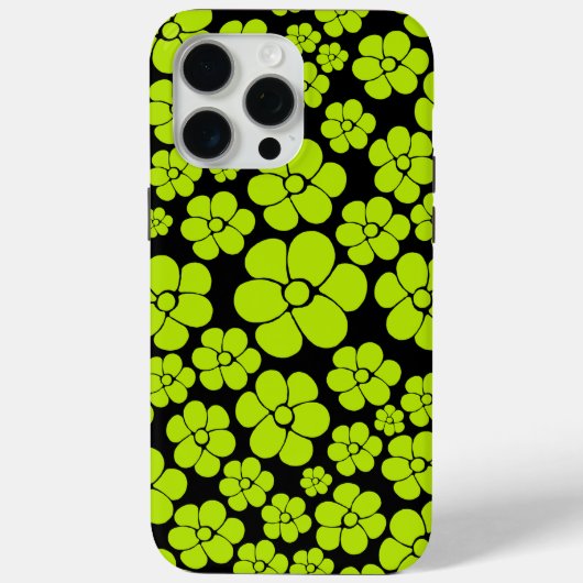 花柄 – ライムグリーン Case-Mate iPhoneケース (裏面)