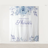 花柄 ライラック フォトブース  ブライダルシャワー 背景 タペストリー (正面)