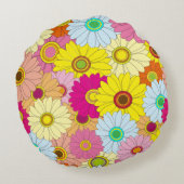 花柄 ラウンドクッション (裏面)