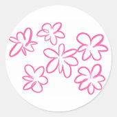 花柄 ラウンドシール (正面)