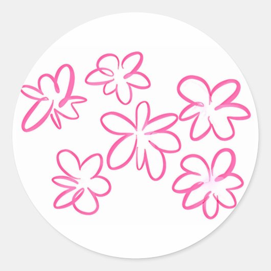 花柄 ラウンドシール (正面)