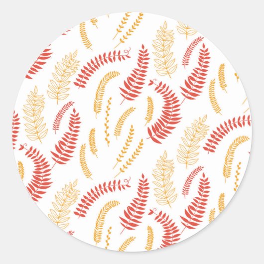 花柄 ラウンドシール (正面)