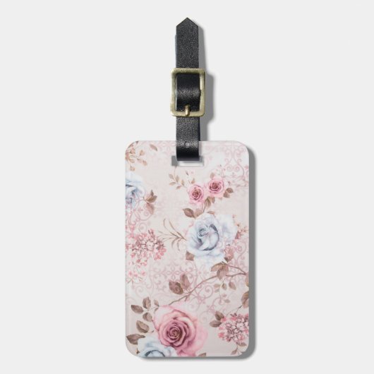 花柄 ラゲッジタグ (正面縦)