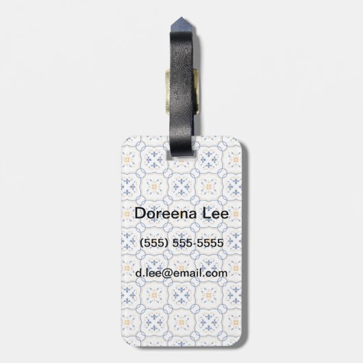 花柄 ラゲッジタグ (裏面縦)