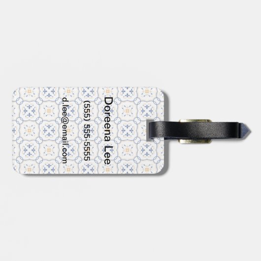 花柄 ラゲッジタグ (裏面横)