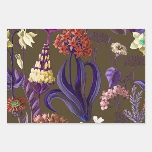 花柄 ラッピングペーパーシート (正面)