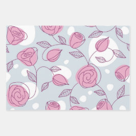 花柄 ラッピングペーパーシート