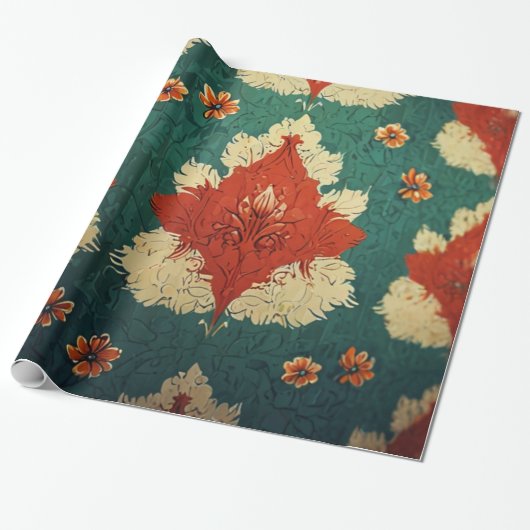 花柄 ラッピングペーパー (アンロールド)