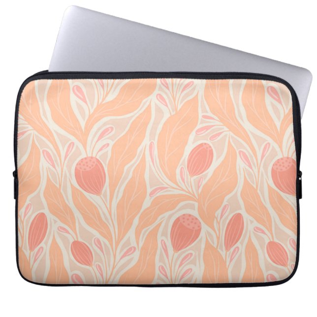 花柄 ラップトップスリーブ (正面)