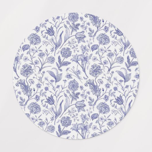 花柄 ラベル (デザイン2)