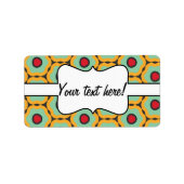 花柄 ラベル (正面)