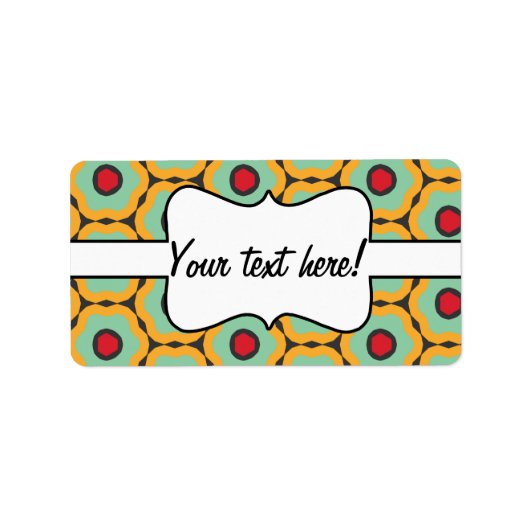 花柄 ラベル (正面)