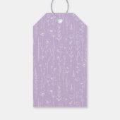 花柄 ラベンダー ベビーシャワー 感謝の気持ち ギフトタグ (裏面)