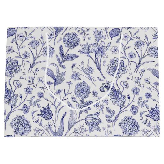 花柄 ラージペーパーバッグ (正面)