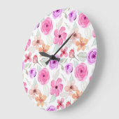 花柄 ラージ壁時計 (傾斜)