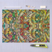 花柄(レトロの色)、アンティークスタイルVect 薄葉紙 (クラフト)