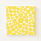 花柄 – レモンイエローとホワイト ノートブック (裏面)