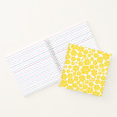 花柄 – レモンイエローとホワイト ノートブック (内部)