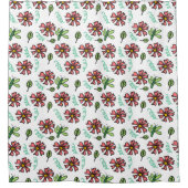 花柄(中プリント) シャワーカーテン (正面)