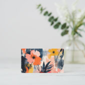 花柄 予約カード (スタンド正面)