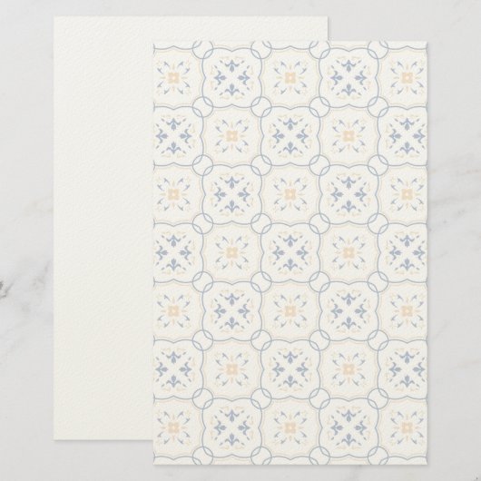 花柄 便箋 (正面/裏面)