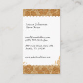 花柄 名刺 (裏面)