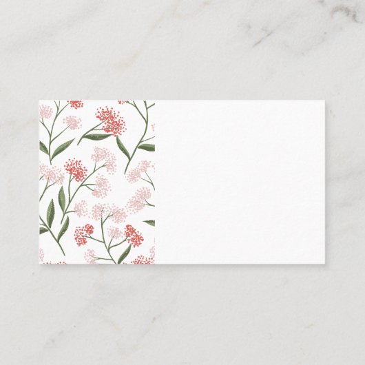 花柄 名刺 (裏面)