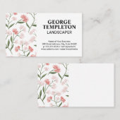 花柄 名刺 (正面/裏面)