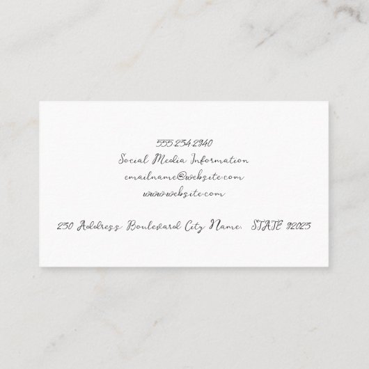 花柄 名刺 (裏面)