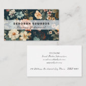 花柄 名刺 (正面/裏面)