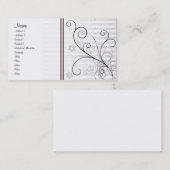 花柄 名刺 (正面/裏面)