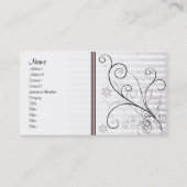 花柄 名刺 (正面)