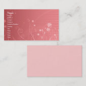 花柄 名刺 (正面/裏面)