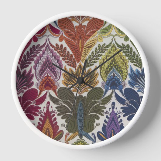 花柄 壁時計 (正面)