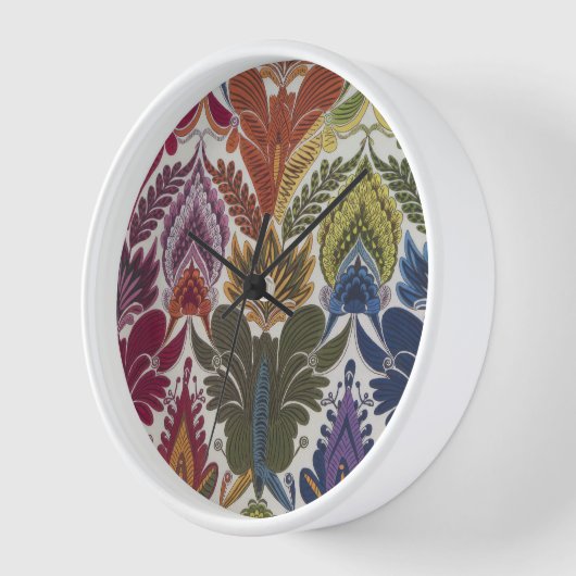 花柄 壁時計 (傾斜)