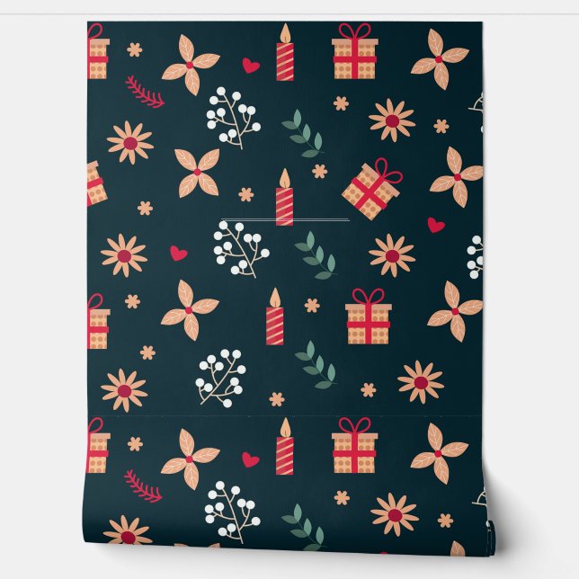 花柄 壁紙 (ほどく)