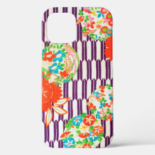 花柄、日本のデザイン iPhone 12ケース