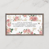 花柄 | 木材縁ど 名刺 (裏面)