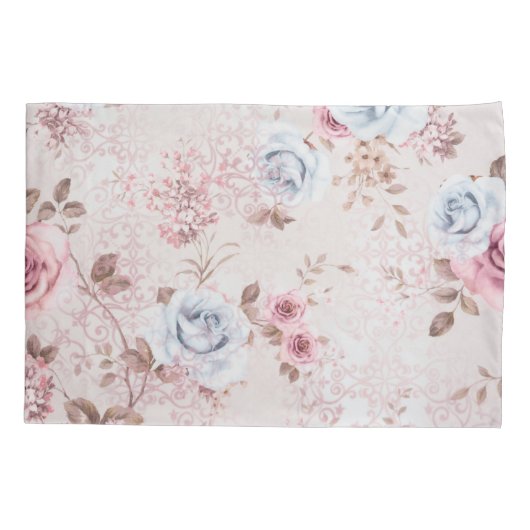 花柄 枕カバー (裏面)