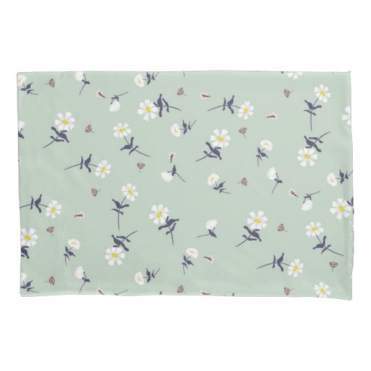 花柄 枕カバー (正面)