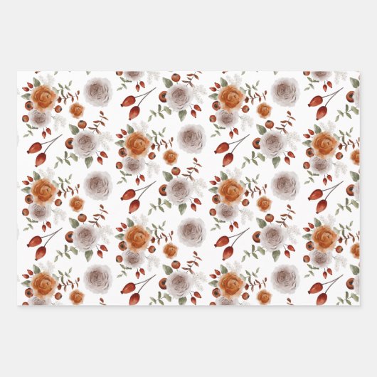 花柄・植物のラッピングペーパーシート ラッピングペーパーシート (正面3)