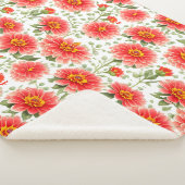 花柄《植物》百日草花 シェルパブランケット (3/4)