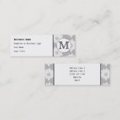 花柄、白黒のモノグカスタムラム。 スキニー名刺 (正面/裏面)