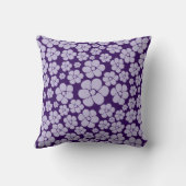 花柄 – 紫装飾用クッション クッション (裏面)